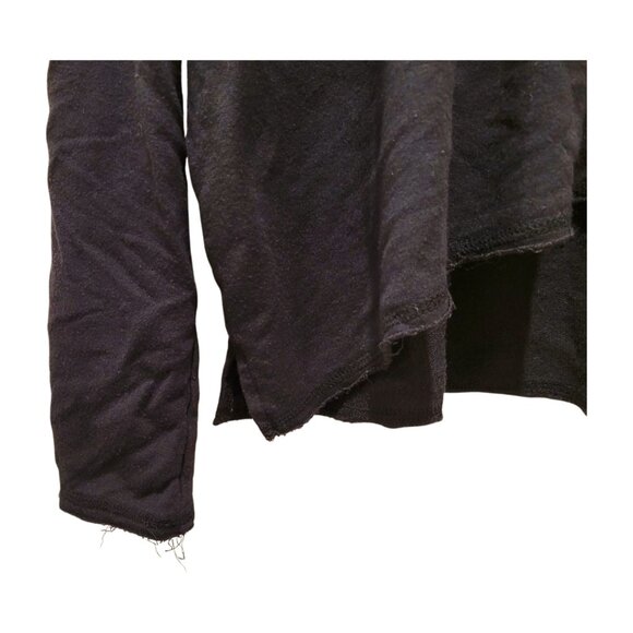 Athleta Black Modal Raw Edge Long Sleeve Tee Med Medium - Picture 4 of 7